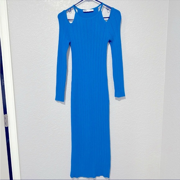 Zara Cut Out Knit Dress - size M - Picture 2 of 7
